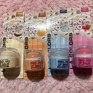 L.A. Colors Fro-Yo Lip Balm Set - Coconut, Creamsicle, Cotton Candy, Strawberry